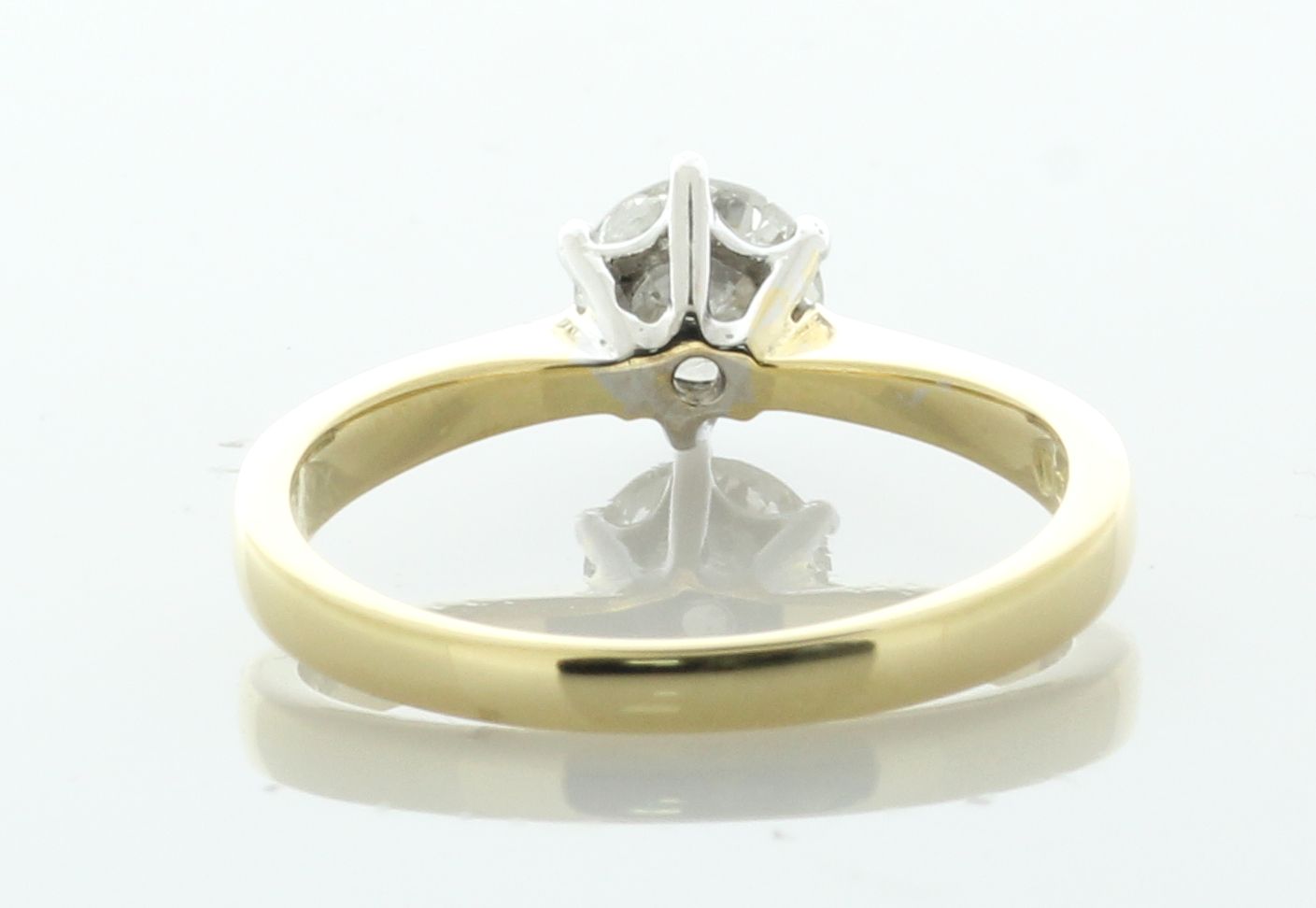 18ct Yellow Gold Single Stone Six Claw Set Diamond Ring 0.79 Carats - Image 4 of 6