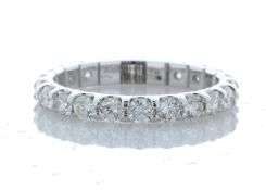 18ct White Gold Claw Set Semi Eternity Diamond Ring 1.50 Carats