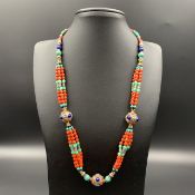 Unique Tibetan Nepalese Traditional Handmade Beads Necklace