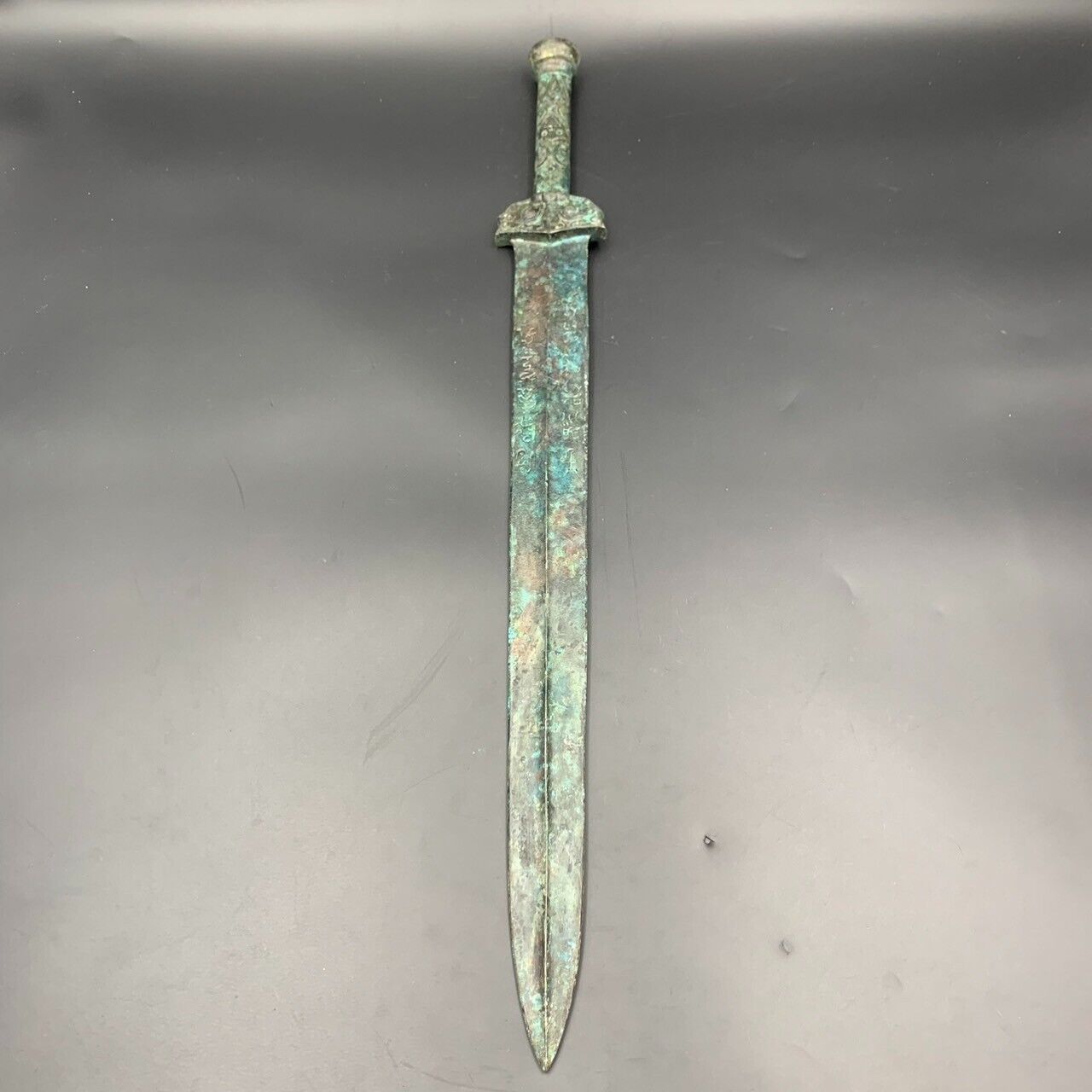 Wonderful Antique Asian Bronze Sword, - Image 8 of 9