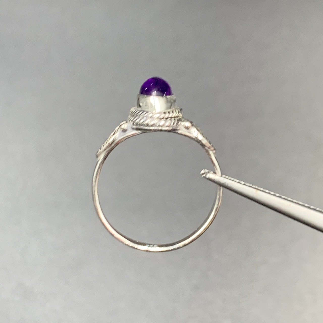 Natural Amethyst With Silver Ring - Image 2 of 4