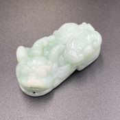 Amazing Natural Top Quality Natural Carved Jadeite Foo Dog From Myanmar.