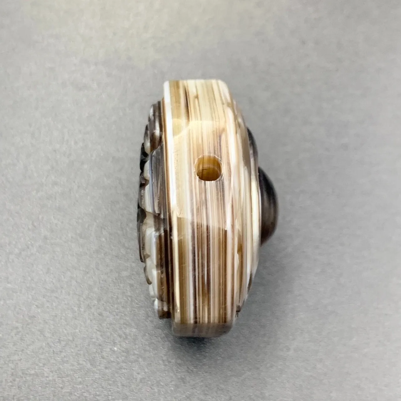 Awesome Himalayan Carved Agate Bead, Himalayan Asian Agate Bead, LBBR-49 - Image 4 of 6