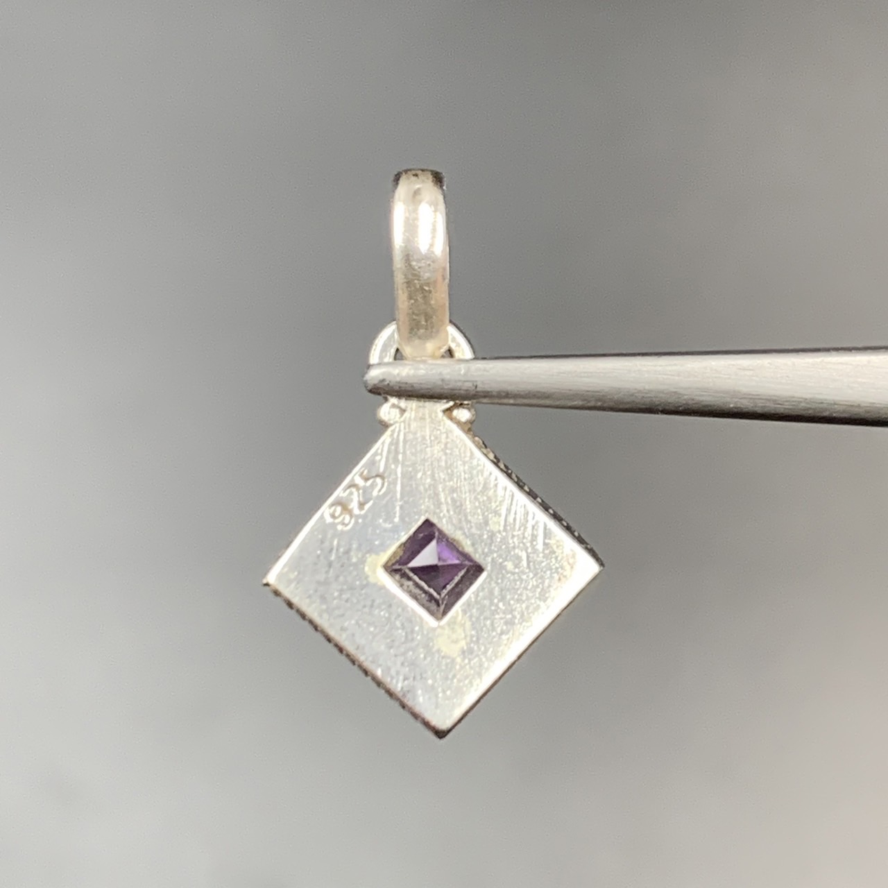 Natural Amethyst With Silver Pendant - Image 2 of 4