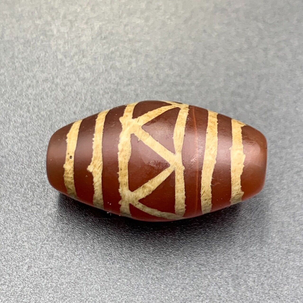Awesome Antique Tibetan Etched Agate Bead, Himalayan Antique Etched Bead