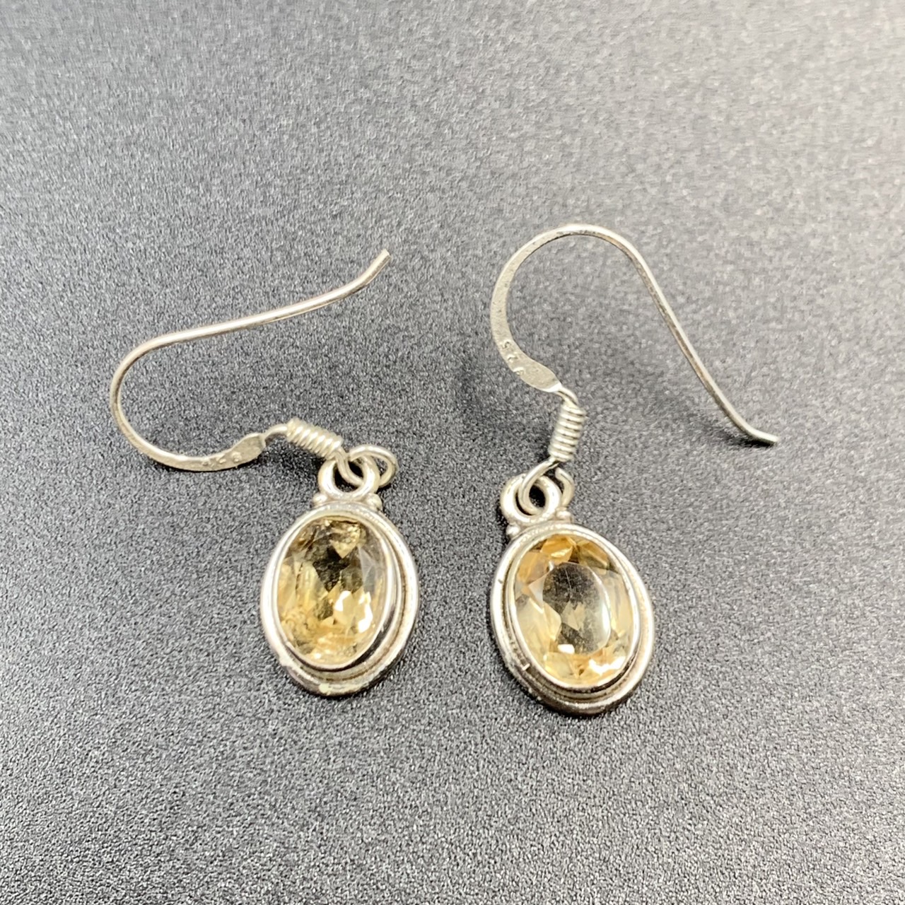 Stunning Natural Citrine With Silver Handmade Earrings