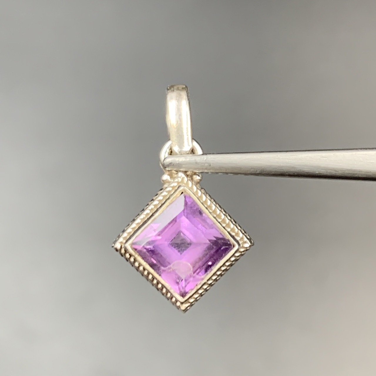 Natural Amethyst With Silver Pendant - Image 3 of 4