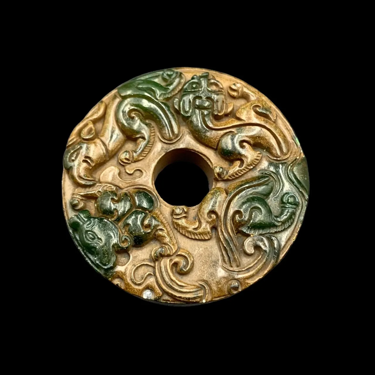 Antique Incredible Carved Ancient Jade, BA-CH-39 - Image 3 of 4