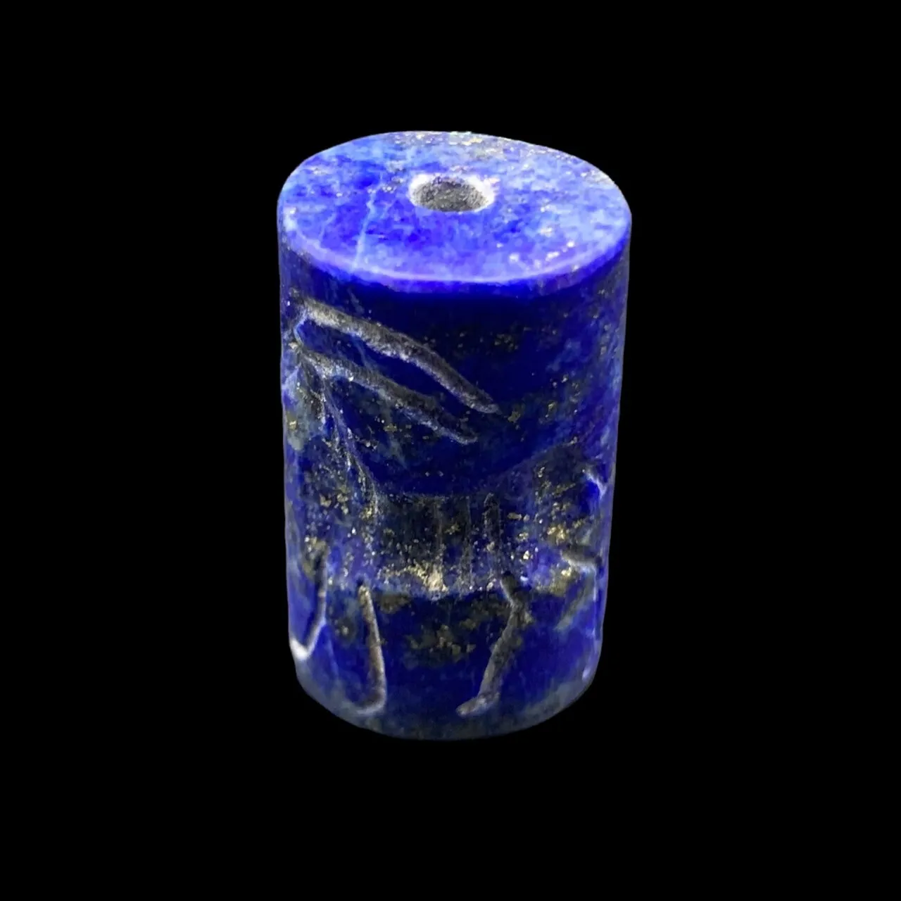 Ancient Carved Lapis Lazuli Seal (Stamp), Rare Lapis Seal. Lpz-55