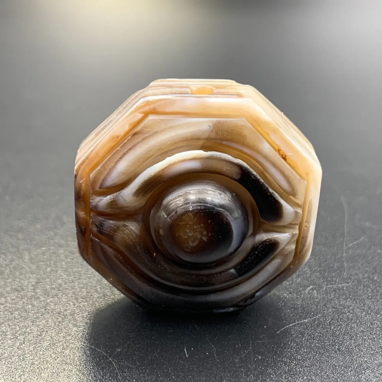 Awesome Himalayan Carved Agate Bead, Himalayan Asian Agate Bead, LBBR-49 - Image 5 of 6