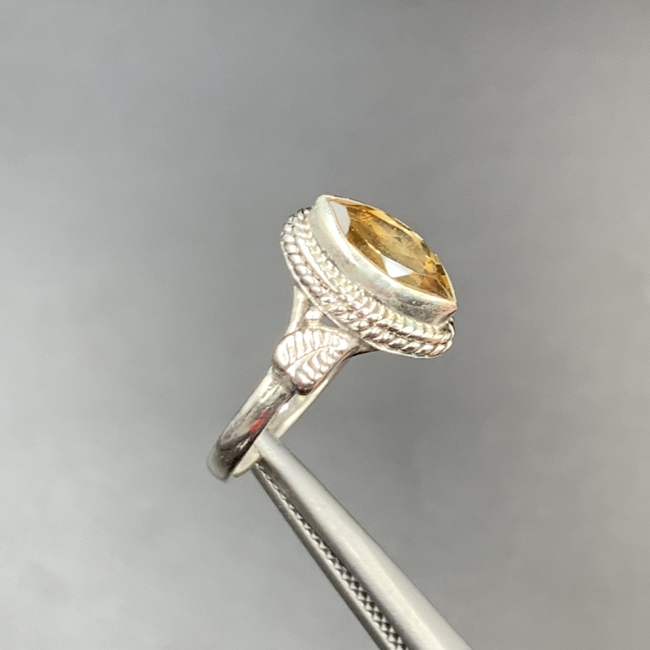 Natural Citrine & Silver Ring - Image 3 of 4