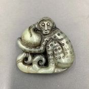 Chinese Vintage Hetian Monkey Jade , Hand Carved Chinese Jade, TP-PT-56