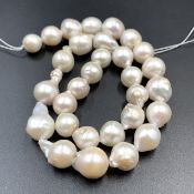 FPN-55, Wonderful Natural Barrock Pearls Beads Strand.