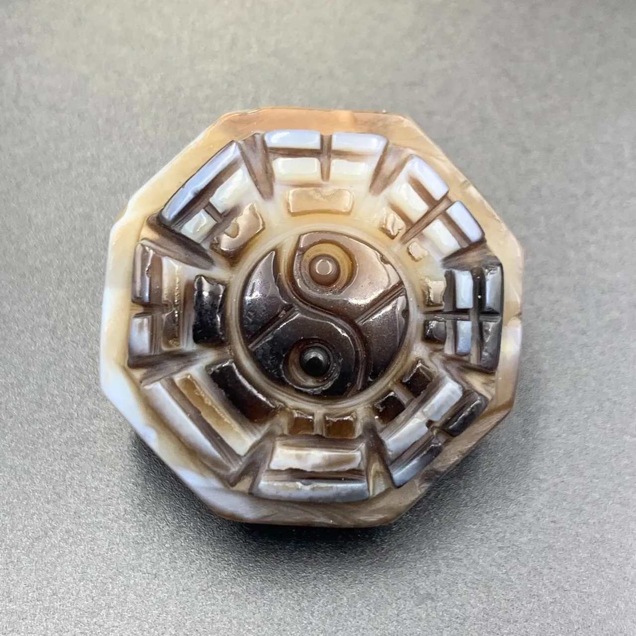 Awesome Himalayan Carved Agate Bead, Himalayan Asian Agate Bead, LBBR-49 - Image 2 of 6