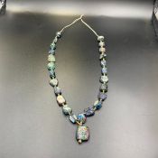 RPO-65, Amazing Best Quality Rare Rainbow Antique Roman Glass Beads Strand