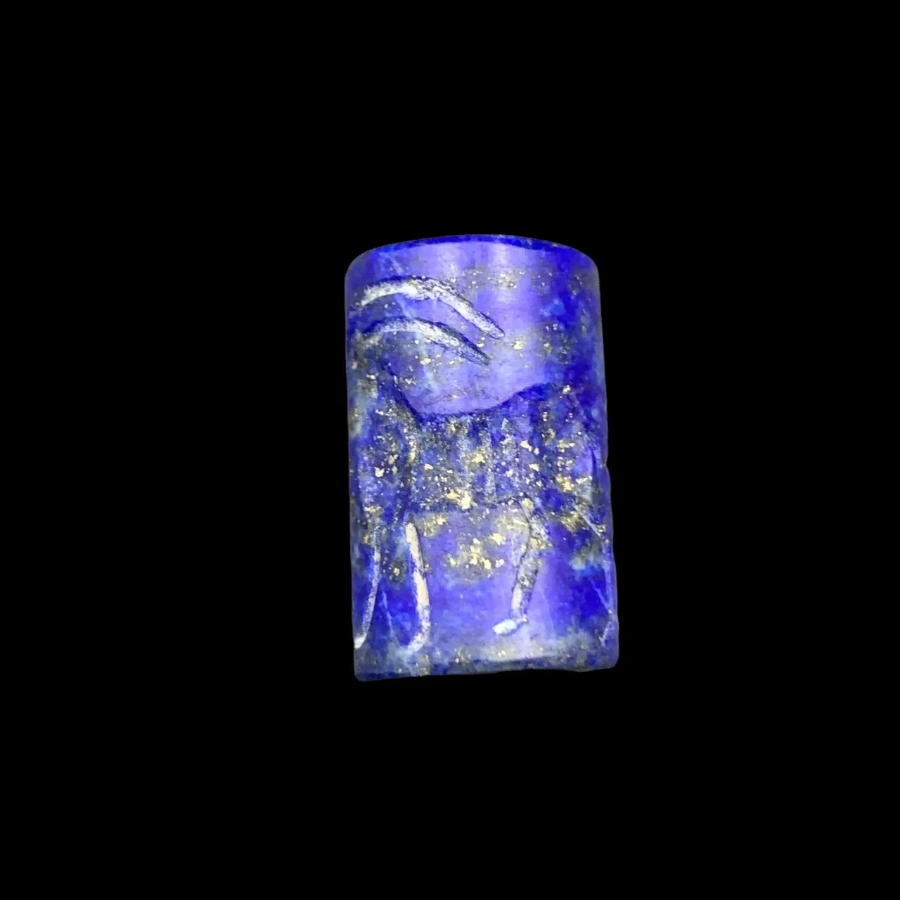 Ancient Carved Lapis Lazuli Seal (Stamp), Rare Lapis Seal. Lpz-55 - Image 2 of 5