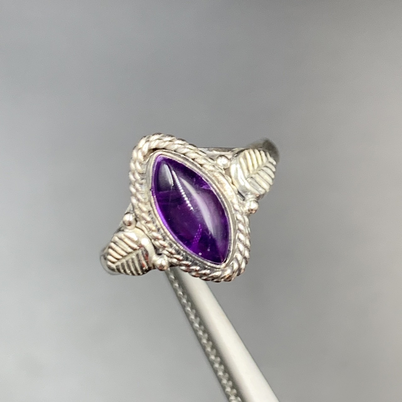 Natural Amethyst With Silver Ring - Image 4 of 4