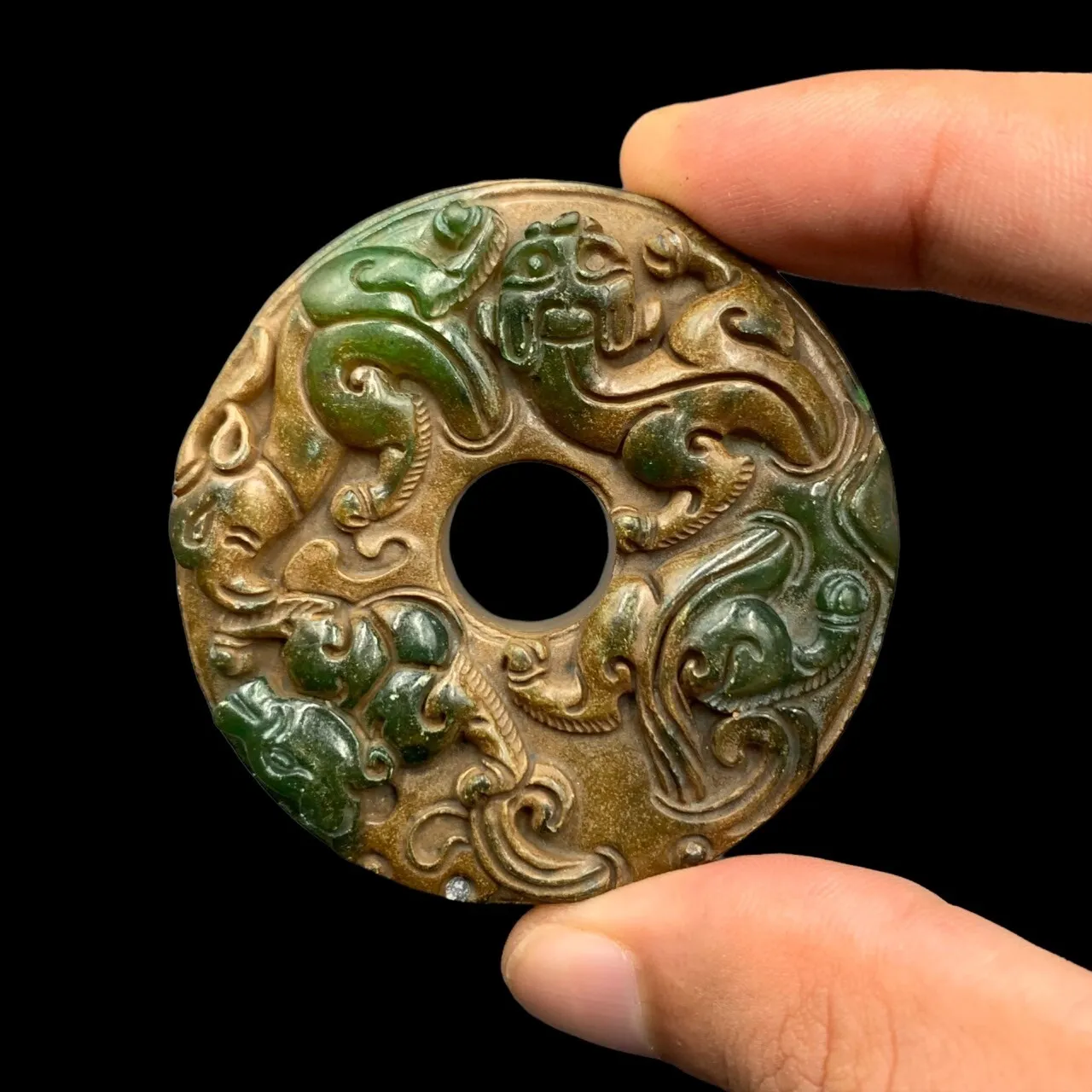 Antique Incredible Carved Ancient Jade, BA-CH-39 - Image 4 of 4