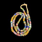 Vintage African Multi Color Glass Beads, Genuine African Glass Beads, GB-AG-33