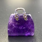 78.85 Cts Top Quality Natural Amethyst Purse Shape. Pam-54