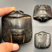 Wonderful Ancient Antique Hand Carved Chinese Black Stone , LAQ-305