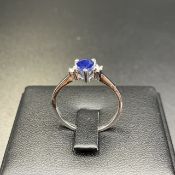 Awesome Elegant Blue Sapphire & 925 Thai Silver Ring, DTO-56
