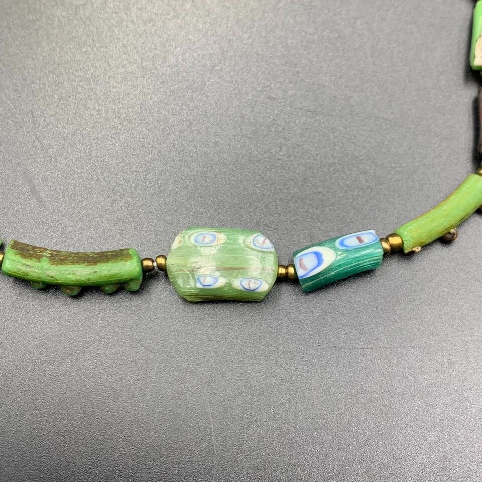 RB-424, Wonderful Ancient Green Roman Glass Antique Beads Strand. - Image 7 of 9