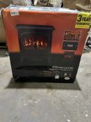 Weybourne Black Led Electric Stove. RRP £150 - Grade U