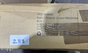 Koto 2 Drawer 2 Door Wardrobe Box 2. RRP £150 - Grade U