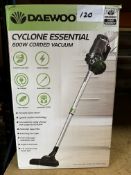 Daewoo Cyclone 600W Corded Stick Vac. RRP £59.99 - Grade U
