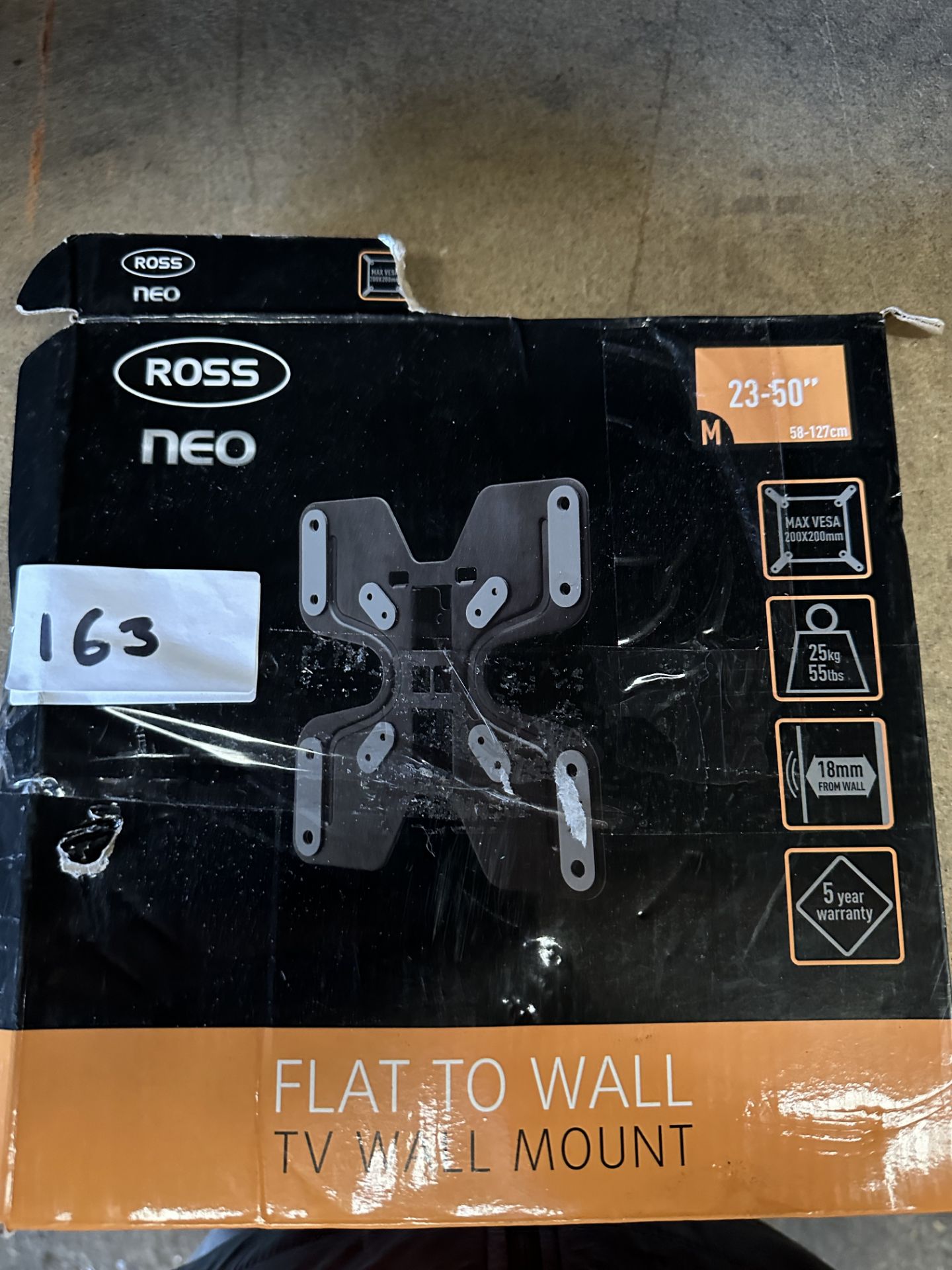 Ross Neo Flat TV Wall Mount. RRP £60 - Grade U