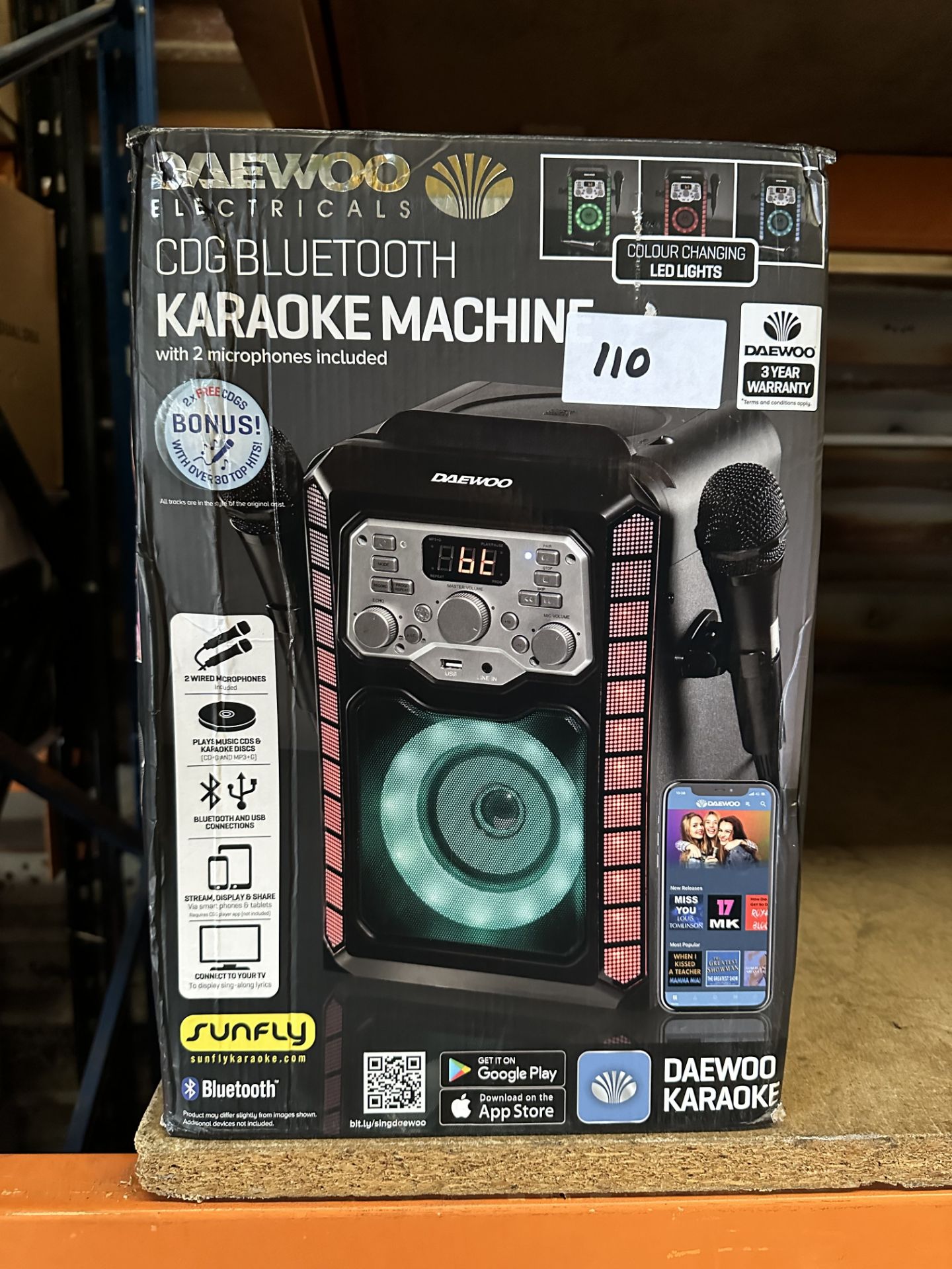 Daewoo Bluetooth Karaoke Machine. RRP £89.99 - Grade U