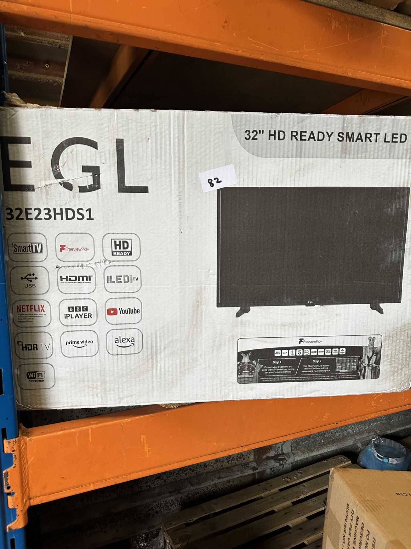 EGL HD Ready Smart LED TV 32". RRP £200 - Grade U