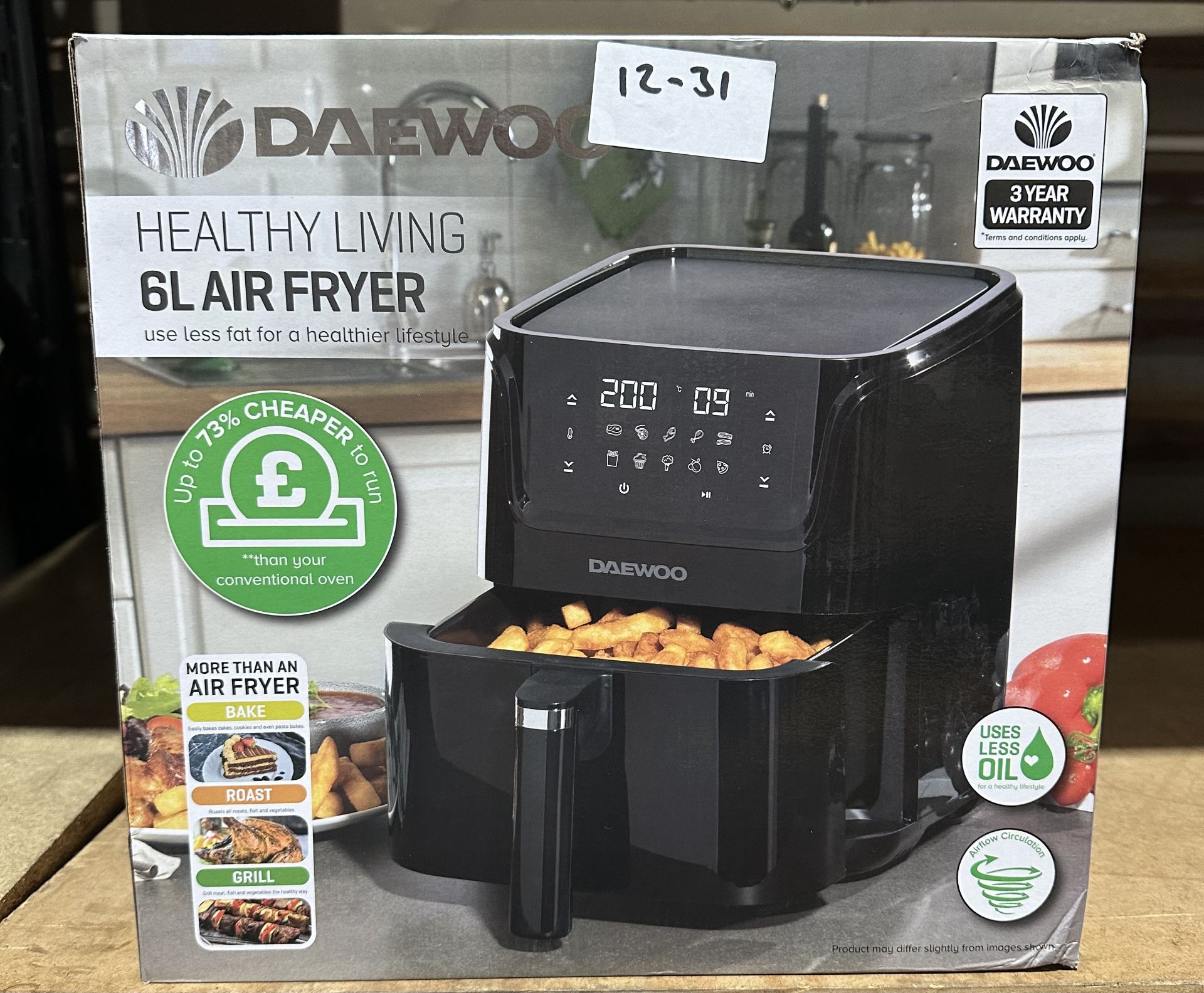 Daewoo 6L Air Fryer. RRP £80 - Grade U