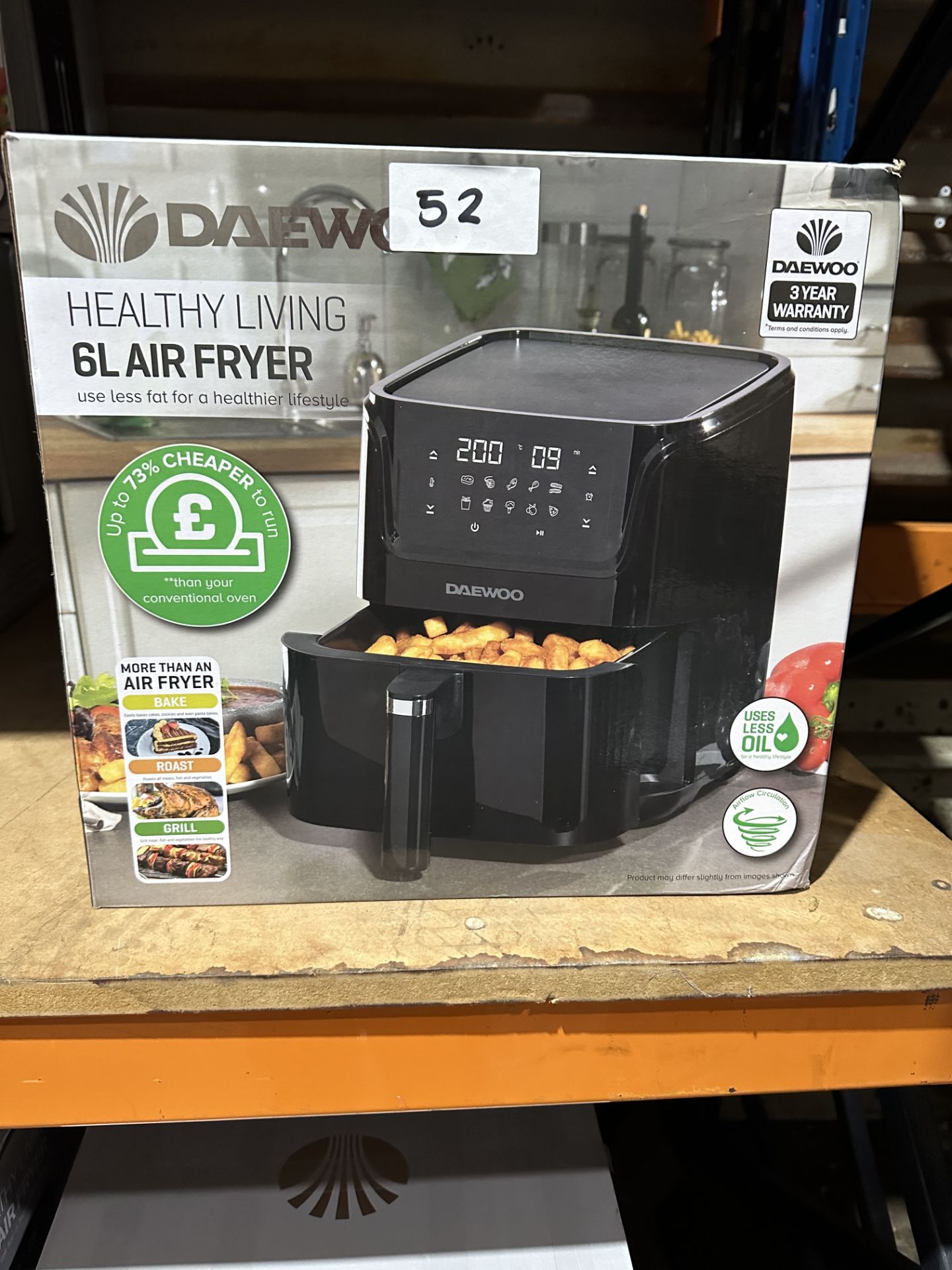 Daewoo 6L Air Fryer. RRP £80 - Grade U