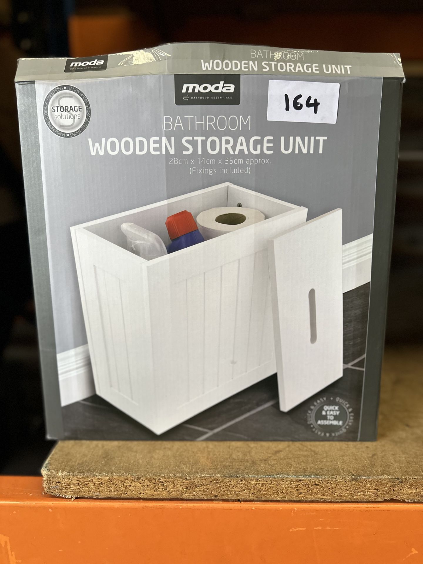 Moda Bathroom Wooden Storage Unit. RRP £45 - Grade U