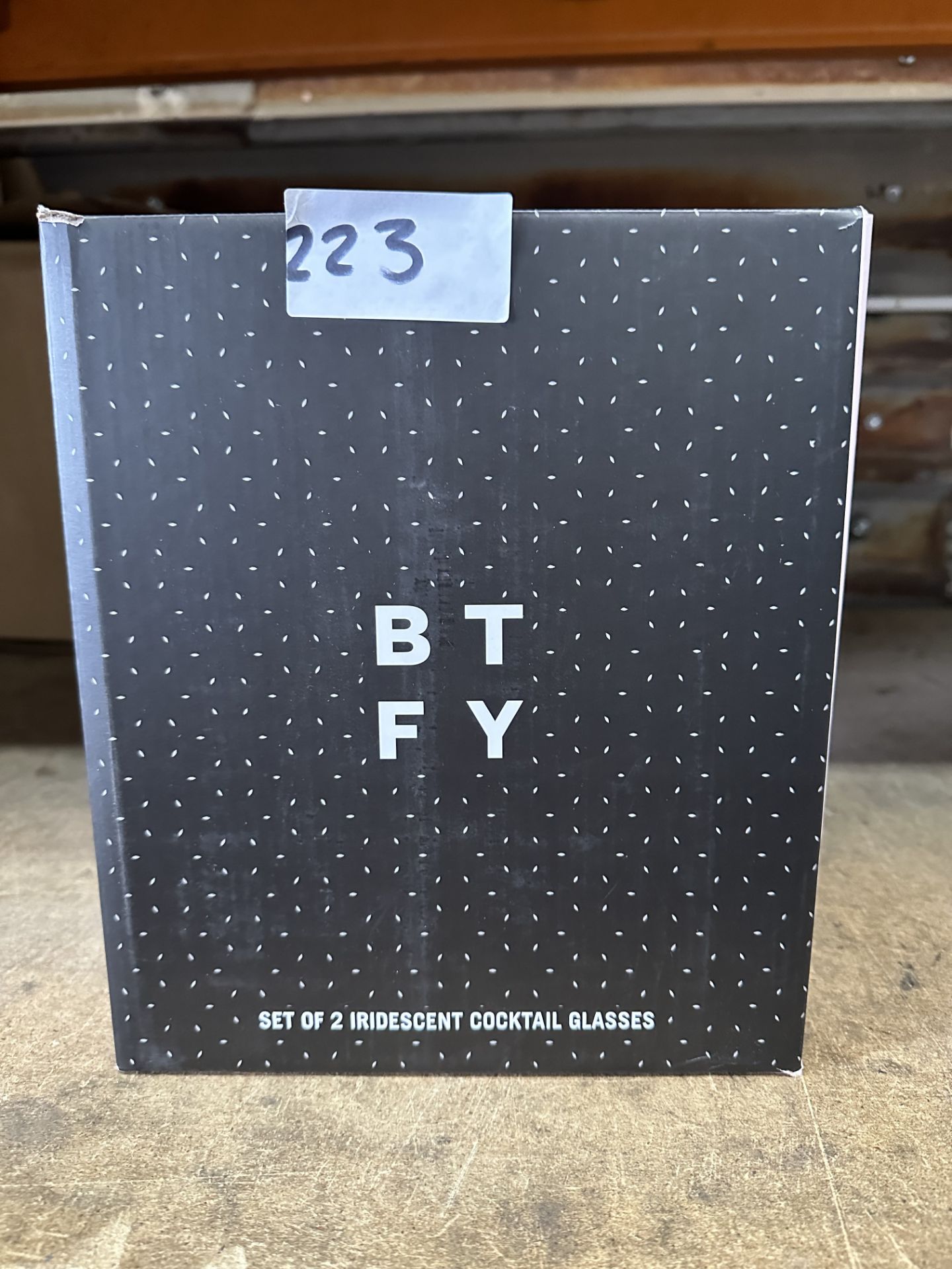 BTFY Set of 2 Cocktail Glasses. RRP £30 - Grade U