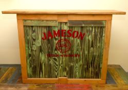 Rustic Burnt Green Jameson's Home Bar