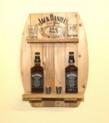 Hand Made Jack Daniel's Small Rustic Decorative Wall Barrel