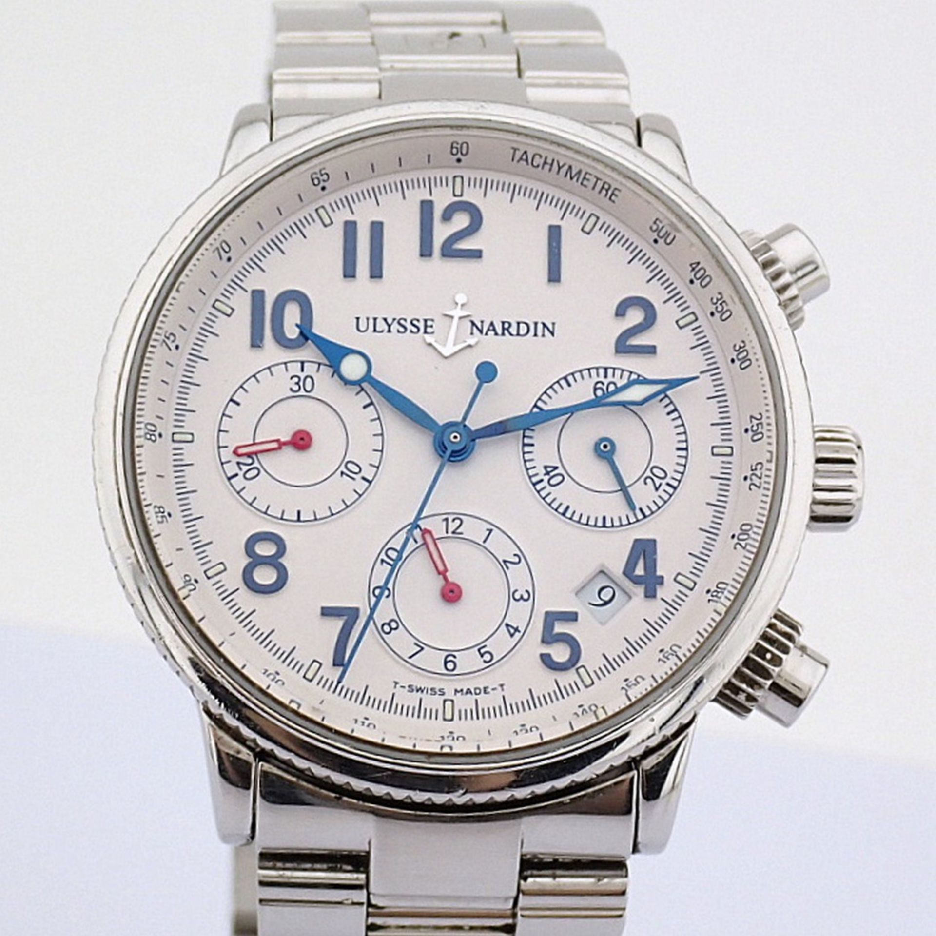 Ulysse Nardin / Marine Chronograph 353 22 - Gentlemen's Steel Wristwatch - Image 8 of 16