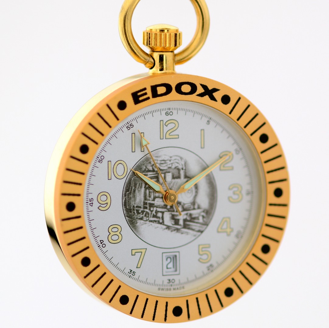 Edox / Pocket Watch Date - Unisex Steel Pocketwatch - Image 2 of 10