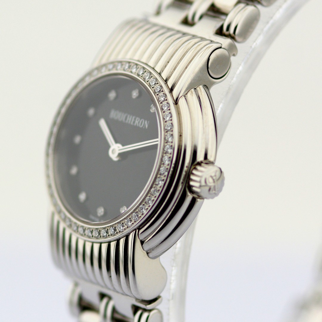 Boucheron / AJ 411022 Diamond Dial Diamond Case - Lady's Steel Wristwatch - Bild 6 aus 10