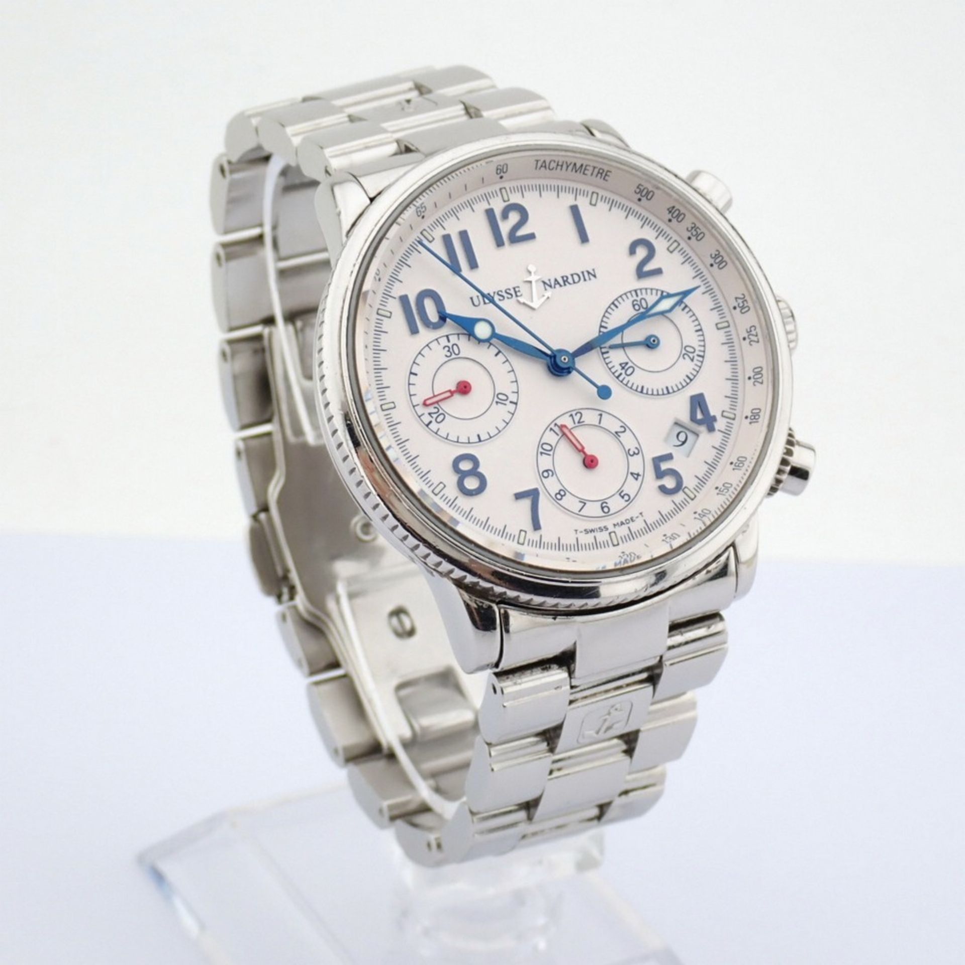 Ulysse Nardin / Marine Chronograph 353 22 - Gentlemen's Steel Wristwatch - Image 10 of 16