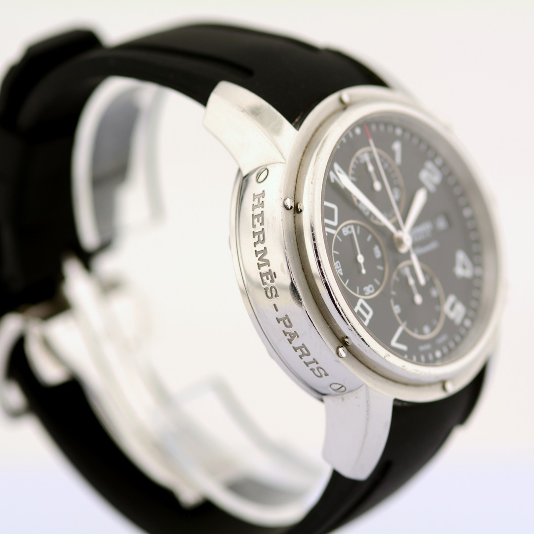 Hermès / Clipper CP1.910 - Chronometer - Chronograph - Automatic - Date - Gentlemen's Steel Wrist... - Image 6 of 11