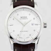 Mido / Multifort Diamonds Automatic Date - Lady's Steel Wristwatch