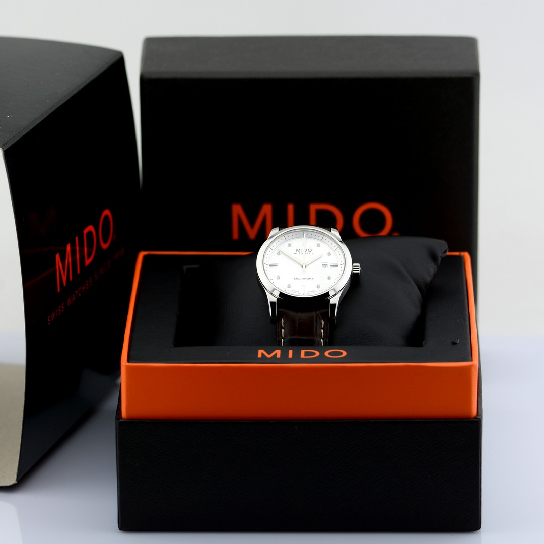 Mido / Multifort Diamonds Automatic Date - Lady's Steel Wristwatch - Image 6 of 8