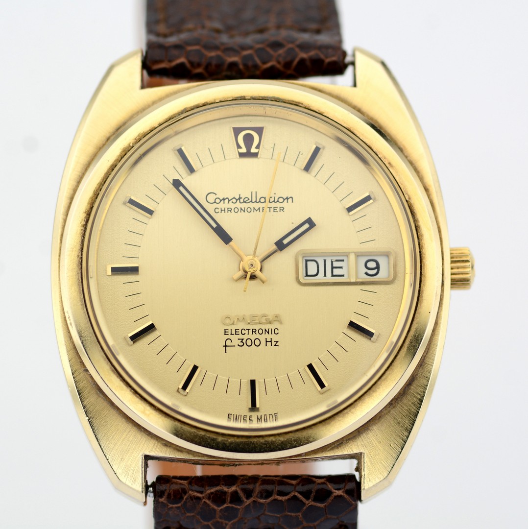 Omega / Constellation Chronometer Electronic F300 Day-Date - Gentlemen's Gold/Steel Wristwatch - Bild 2 aus 8