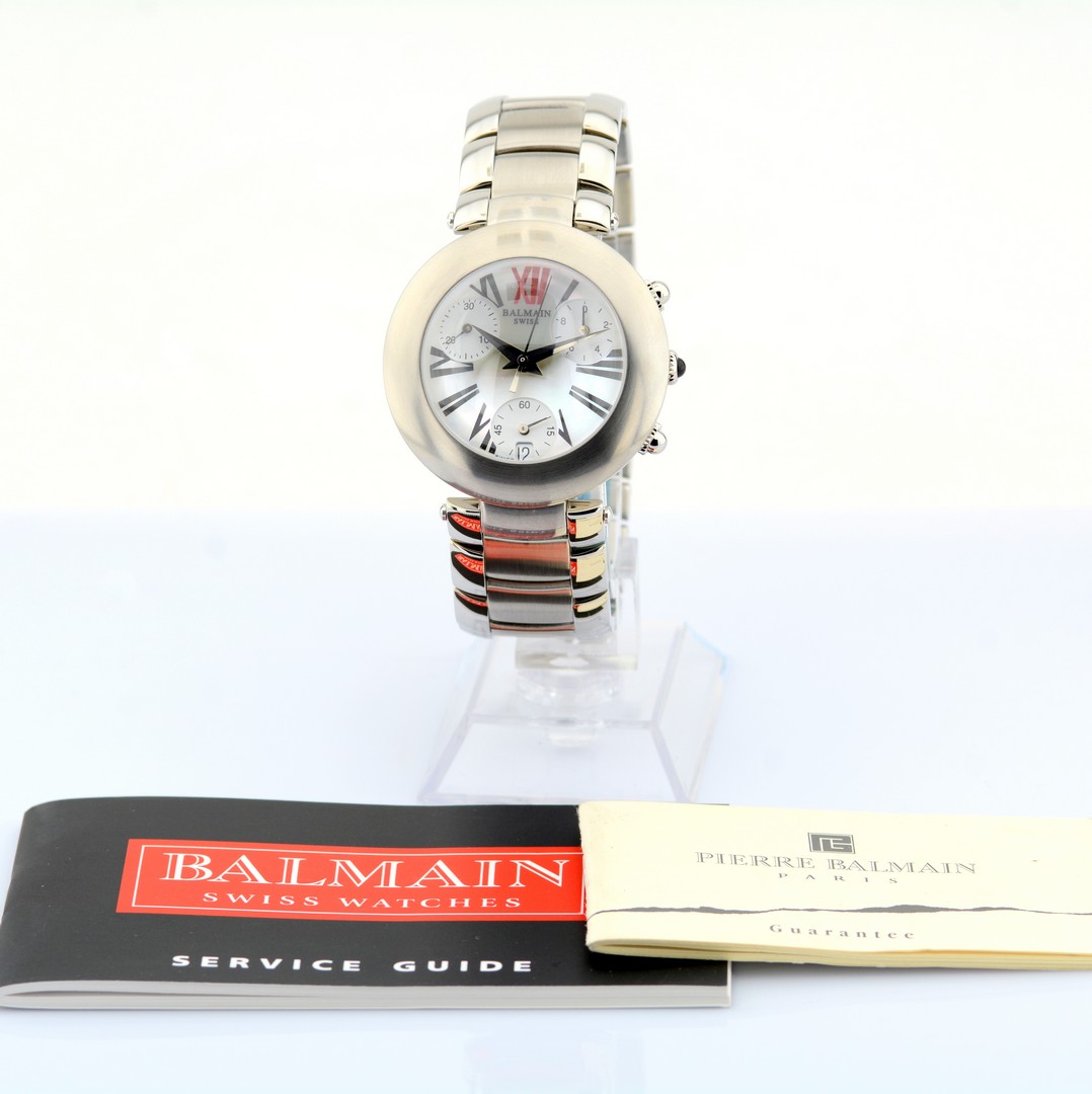 Pierre Balmain / Bubble Swiss Chronograph Date - Gentlemen's Steel Wristwatch - Bild 3 aus 7