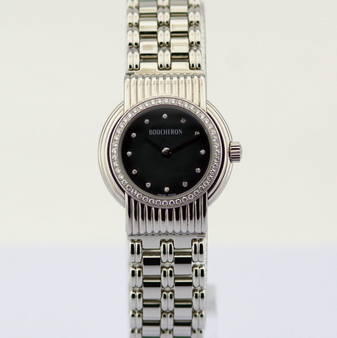 Boucheron / AJ 411022 Diamond Dial Diamond Case - Lady's Steel Wristwatch - Bild 2 aus 10