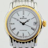 Edox / Automatic Date - Gentlemen's Gold/Steel Wristwatch